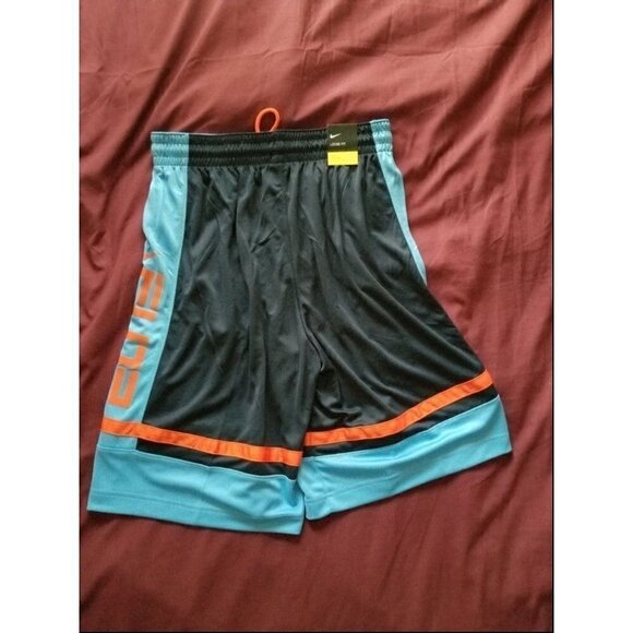 Nike Dri-Fit Elite Basketball Shorts Navy Blue/Orange - Picture 7 of 12